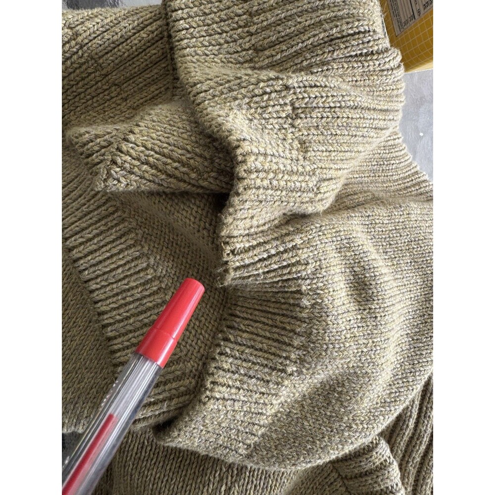 Shabby Chic Tommy Bahama XL Half Zip Fisherman’s Sweater Cotton Wool Blend Heavy - Picture 6 of 6